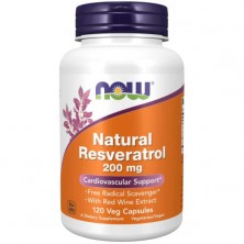 NOW Natural Resveratrol /Mega Potency/ 200 мг / 120 капсули