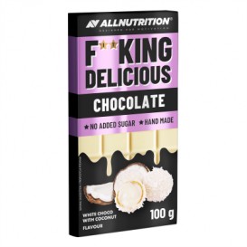 ALLNUTRITION F**King Delicious Chocolate - White Chocolate with Coconut - Диетичен Шоколад