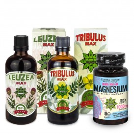Cvetita Herbal 1 + 2 FREE Левзея Макс + Трибулус Макс + Магнезий 1-6-12 - 30 табл.