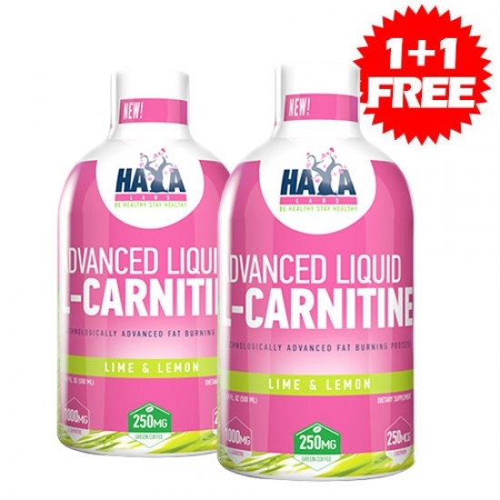 Haya Labs 1+1 FREE Advanced Liquid L-Carnitine на супер цена