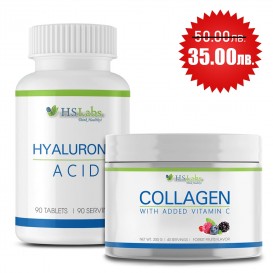 HS Labs 30% OFF Collagen with Vitamin C 200g + Hyaluronic Acid 70 мг / 90 таб