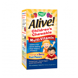 Natures Way Alive дъвчащи мултивитамини за деца 30 таблетки