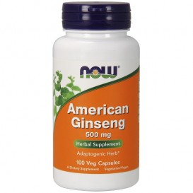NOW American Ginseng - 500mg 100 Vcaps