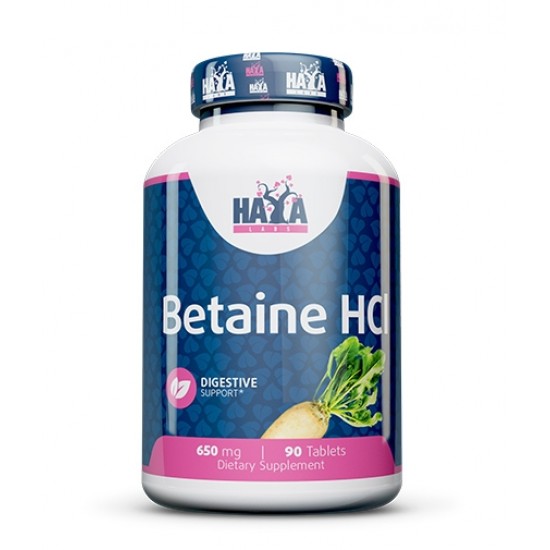 Haya Labs Betaine HCL 650 мг / 90 таблетки на супер цена