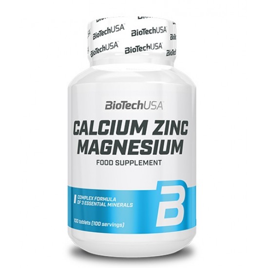 Biotech USA Calcium Zinc Magnesium 100 таблетки на супер цена