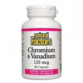 Natural Factors Chromium & Vanadium 125 мг / 90 капсули