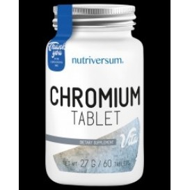 Nutriversum Chromium Tablet | 200 mcg Chromium Picolinate - 60 tabs / 60 servs