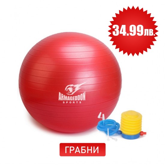Armageddon Sports Фитнес гимнастическа топка 85 см с помпа на супер цена
