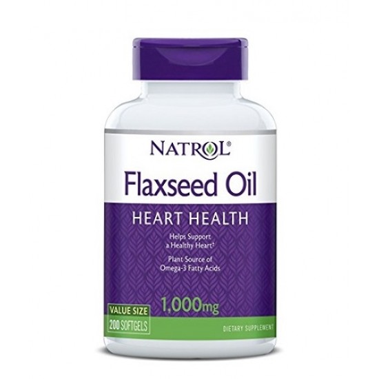 Natrol Flaxseed Oil 1000 мг / 200 гел капсули на супер цена