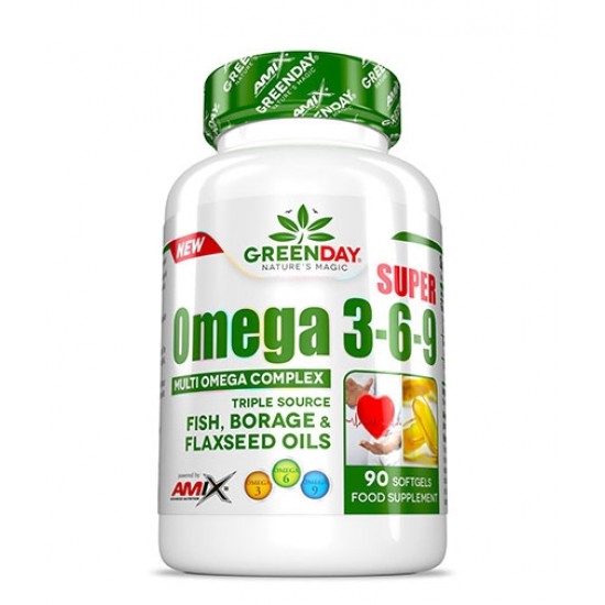 Amix Nutrition Greenday Super Omega 3-6-9 90 гел капсули на супер цена