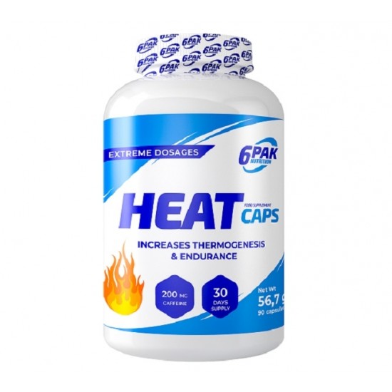 6 Pak Nutrition Heat Caps 90 капсули на супер цена