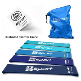 MR Sport Комплект ластични ленти за упражнения - Сини