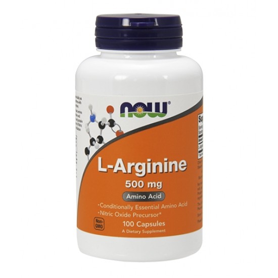 NOW L-Arginine 500mg. / 100 Caps. на супер цена