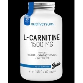 Nutriversum L-Carnitine tartrate 1500 mg - 60 tabs / 60 servs