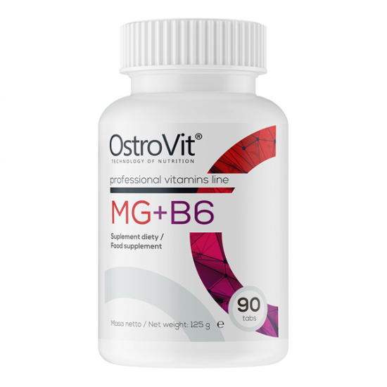 OstroVit Mg + B6 / Magnesium Citrate + B6 90 Таблетки / 30 Дози на супер цена