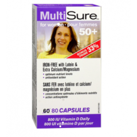 Webber Naturals MULTI SURE мултивитамини за жени 50+ с лутеин,калции и магнезий x 80caps