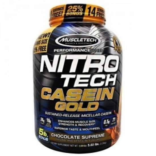 Muscletech Nitro Tech Casein Gold 5lb / 2270 гр на супер цена