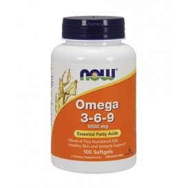 NOW Omega 3-6-9 / 1000mg. / 100 гел капсули