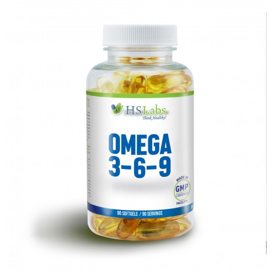 HS Labs Omega 3-6-9 90 гел капсули на супер цена