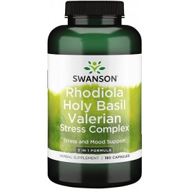 Swanson Rhodiola Holy Basil Valerian Stress Comp