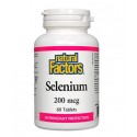 Natural Factors Selenium 200 mcg / 60 таблетки на супер цена