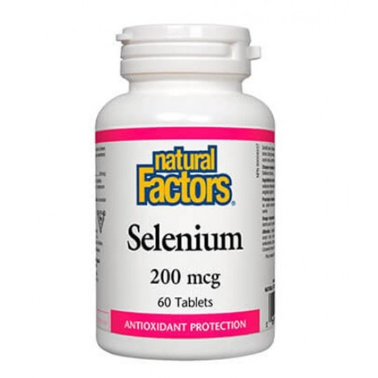 Natural Factors Selenium 200 mcg / 60 таблетки на супер цена