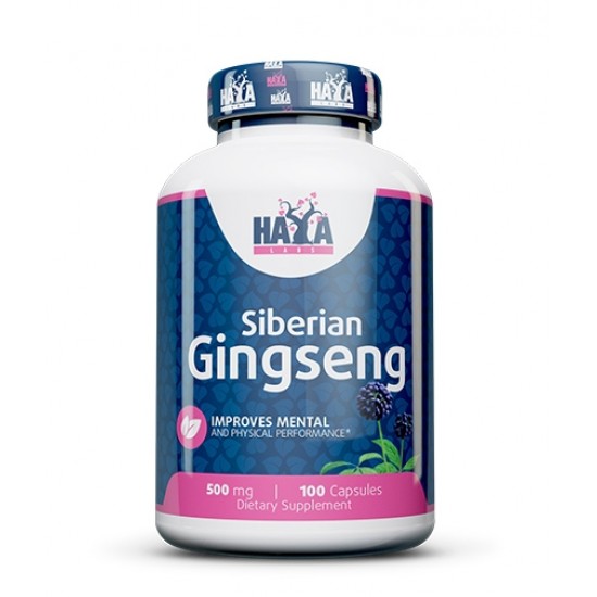 Haya Labs Siberian Ginseng 500 мг / 100 капсули на супер цена