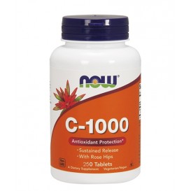 NOW Vitamin C-1000 /Sustained Release with Rose Hips/ 250 Tabs.