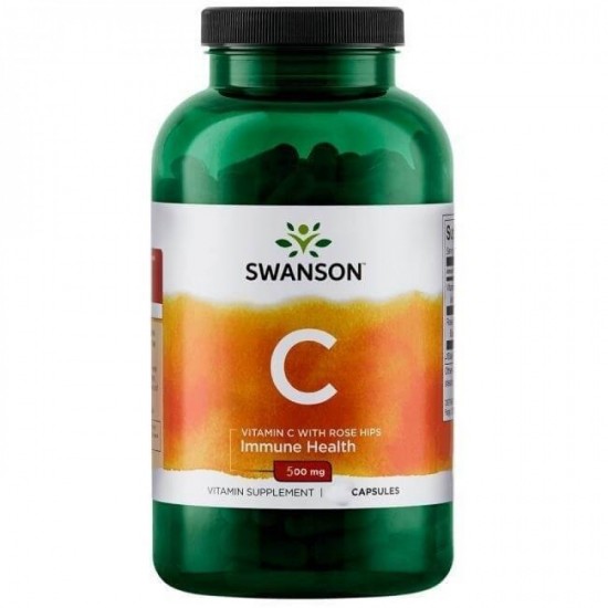 Haya Labs Vitamin C with Rose Hips 500 mg / 100 капсули на супер цена