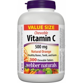 Webber Naturals Витамин С 500 mg x 300 дъвчащи таблетки