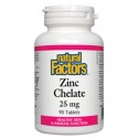 Natural Factors Zinc Chelate / 25 мг 90 таблетки на супер цена