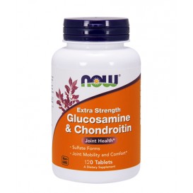 NOW Glucosamine & Chondroitin Sulfate Extra Strength 120 Tabs