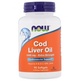 NOW Cod Liver Oil 1000 мг / 90 гел капсули