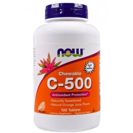 NOW Vitamin C-500 Chewable 100 Дъвчащи таблетки