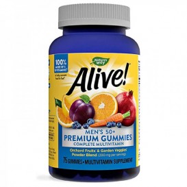 Natures Way Alive Men's 50+ Gummy Vitamins 150 мг / 75 желирани таблетки