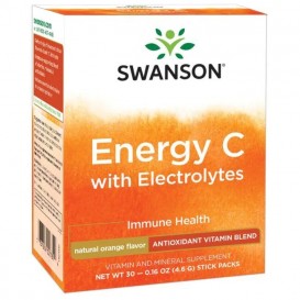 Swanson Energy C with Electrolytes - Orange Flavor 30 стик пакета